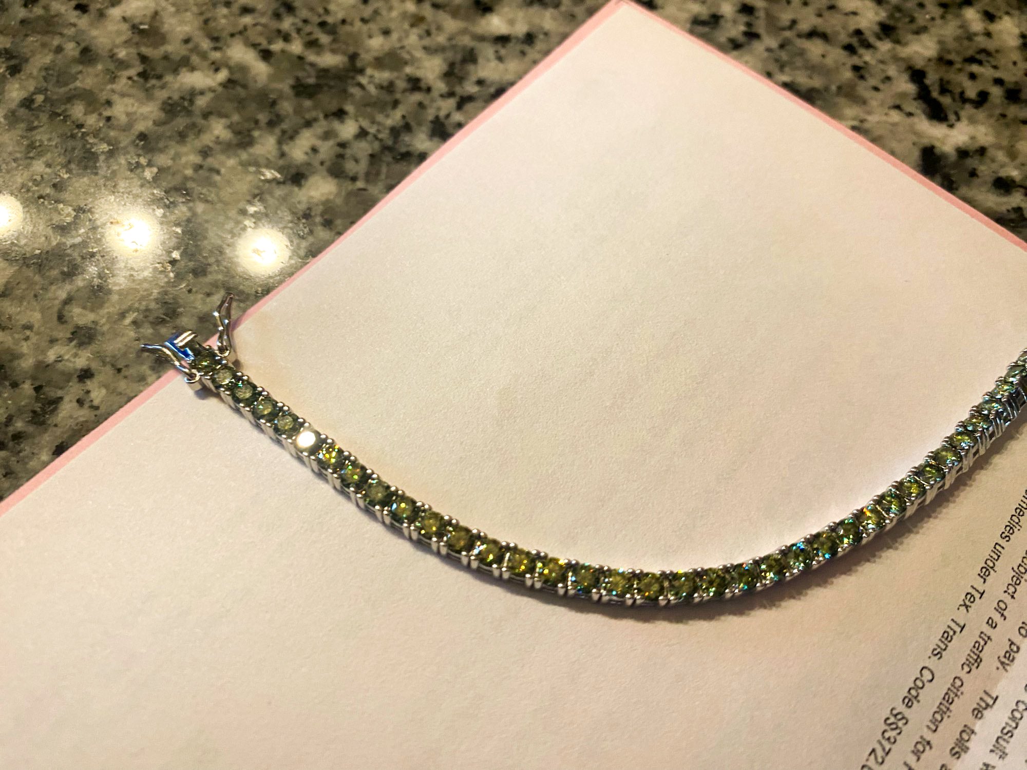 Bracelete tennis green