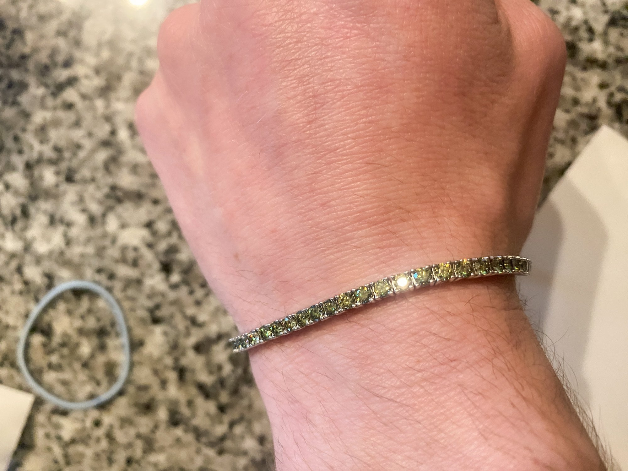 Bracelete tennis green